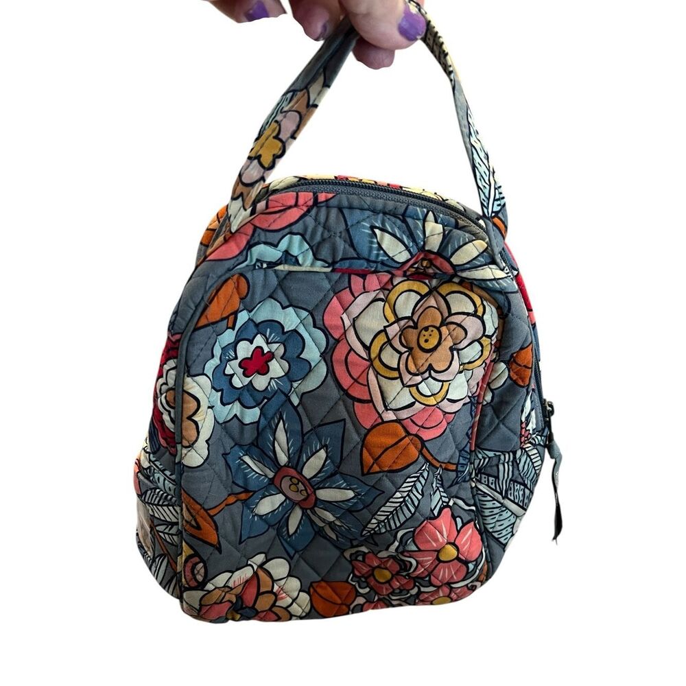 Vera Bradley Quilted Floral Lunch Bag Flower Print Tropical Evening
